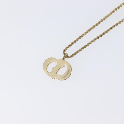 Christian Dior CD Pendant Metal, Gold, Metal, Necklace