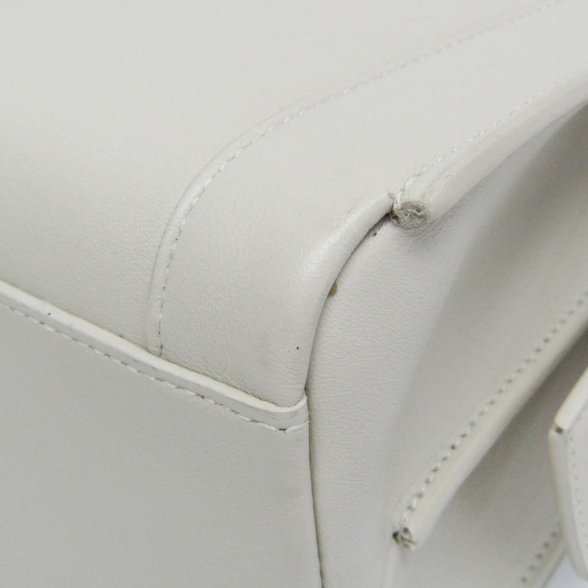 Saint Laurent East Side Smooth Leather, White, Leather, Tote Bag