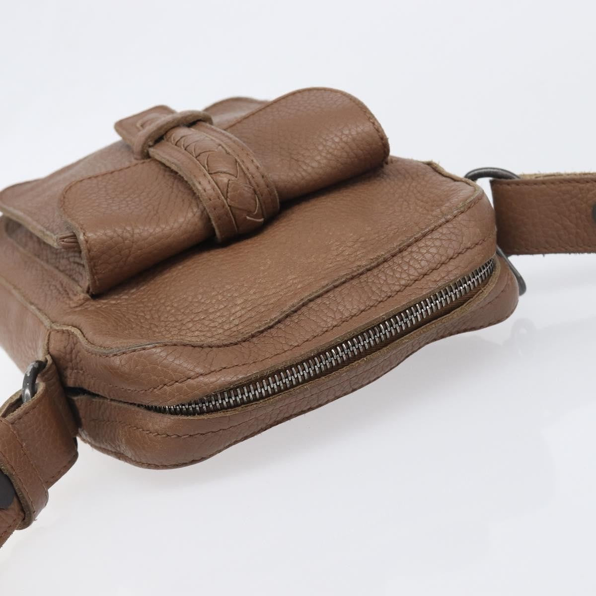 Bottega Veneta Shoulder Leather, Brown, Leather, Shoulder Bag