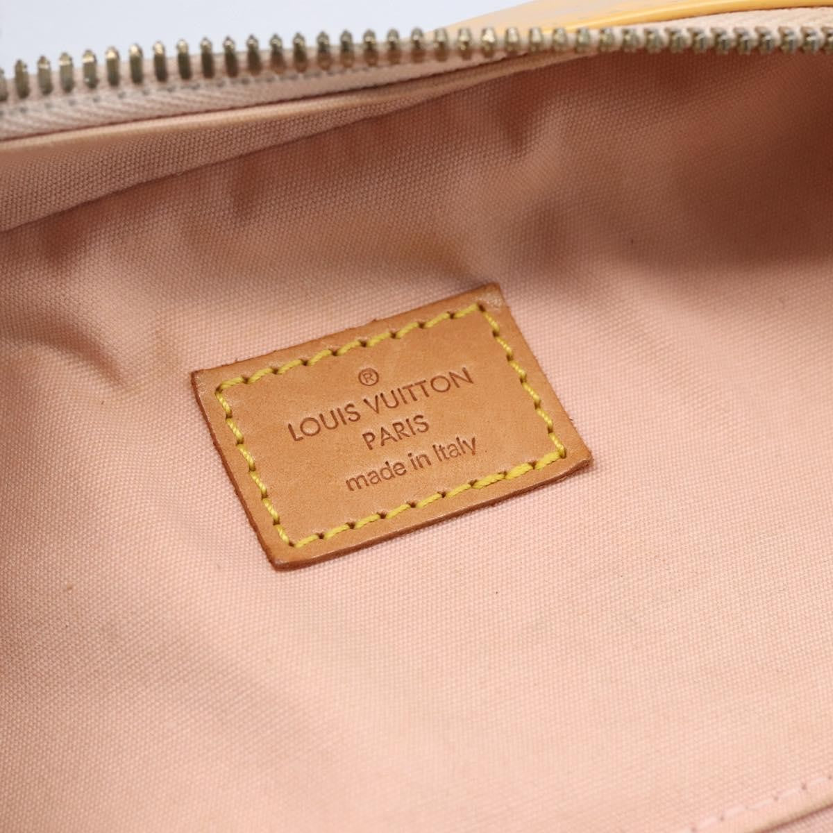 Louis Vuitton Vertical Taiga Leather, Pink, Patent Leather, Tote Bag