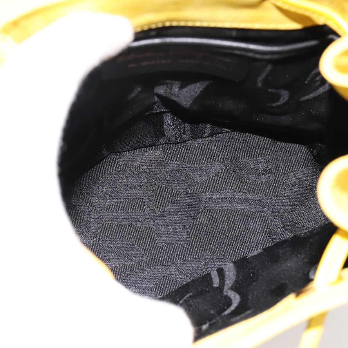Salvatore Ferragamo Gancini Suede, Yellow, Suede, Backpack