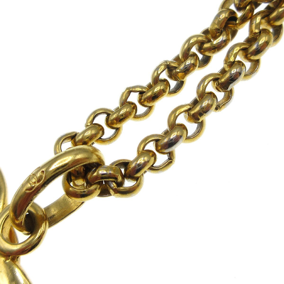 Chanel CC Heart Pendant Metal, Gold, Gold Plated, Necklace