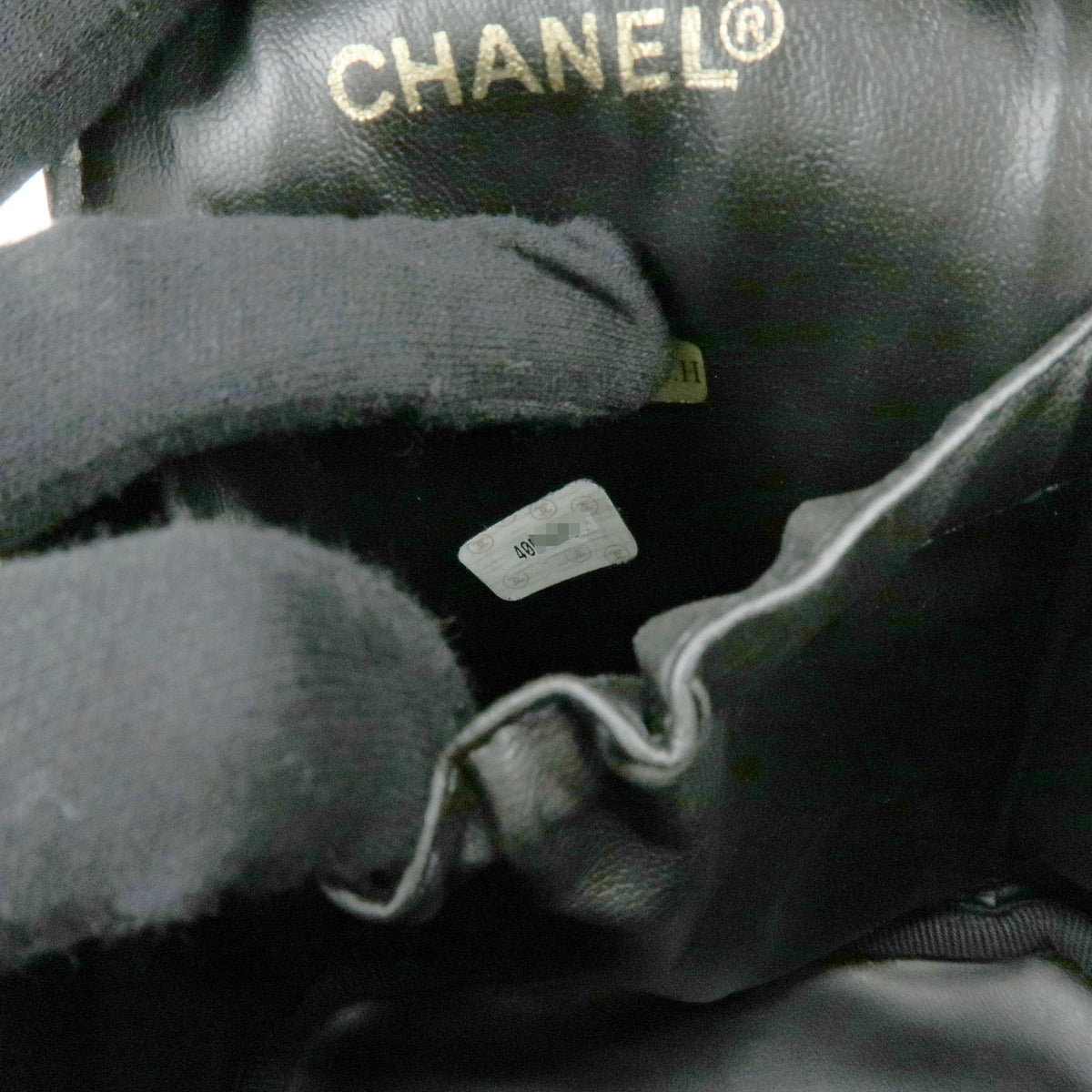 Chanel Vanity Leather, Black, Leather, Handbag