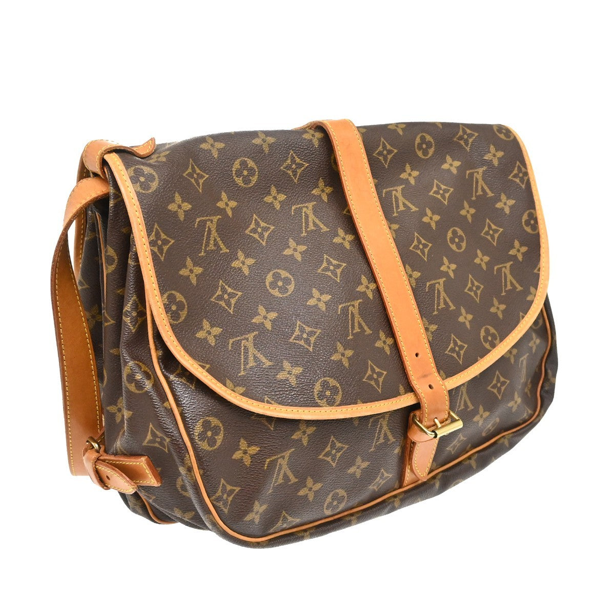Louis Vuitton Saumur Monogram Canvas, Brown, Canvas, Shoulder Bag