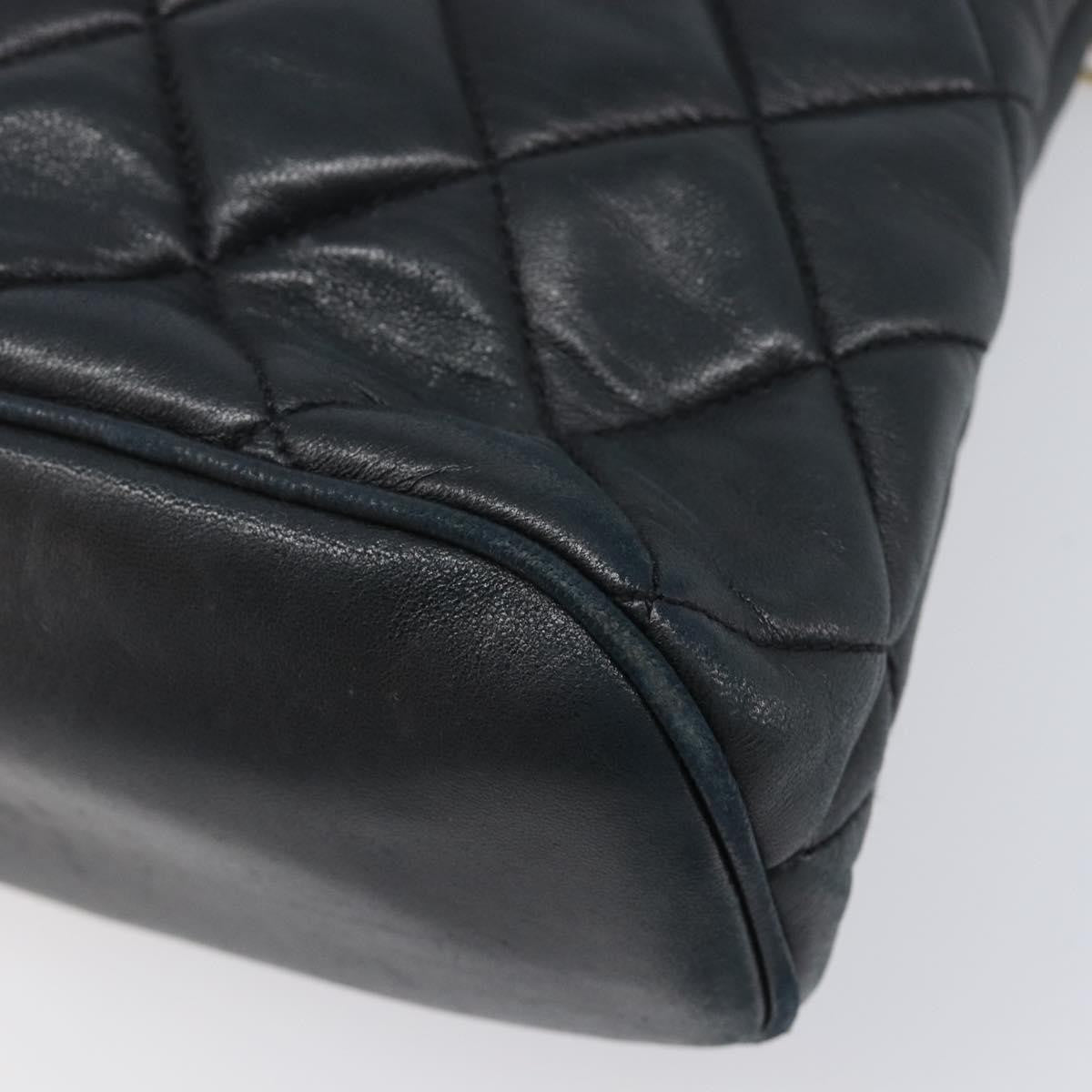 Chanel Shoulder Quilted Leather, Black, Leather, Shoulder Bag