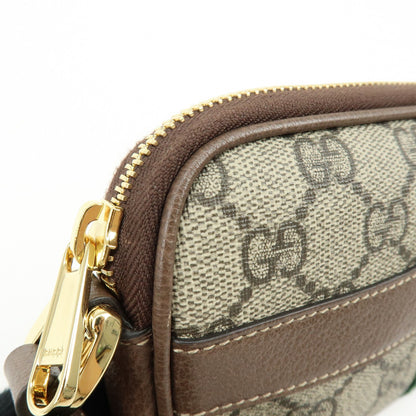 Gucci Ophidia GG Coated Canvas, Brown, Leather, Crossbody Bag