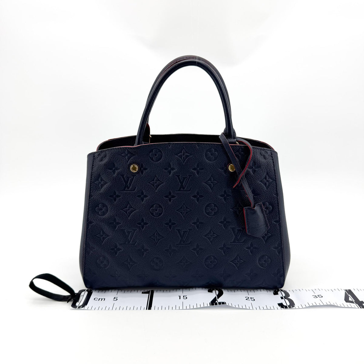 Louis Vuitton Montaigne Monogram Empreinte Leather, Navy, Leather, Handbag