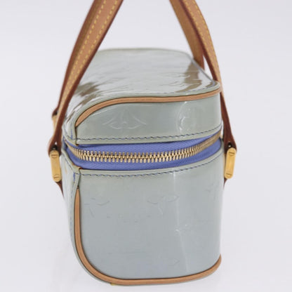 Louis Vuitton Sullivan Horizontal Monogram Vernis, Blue, Patent Leather, Handbag