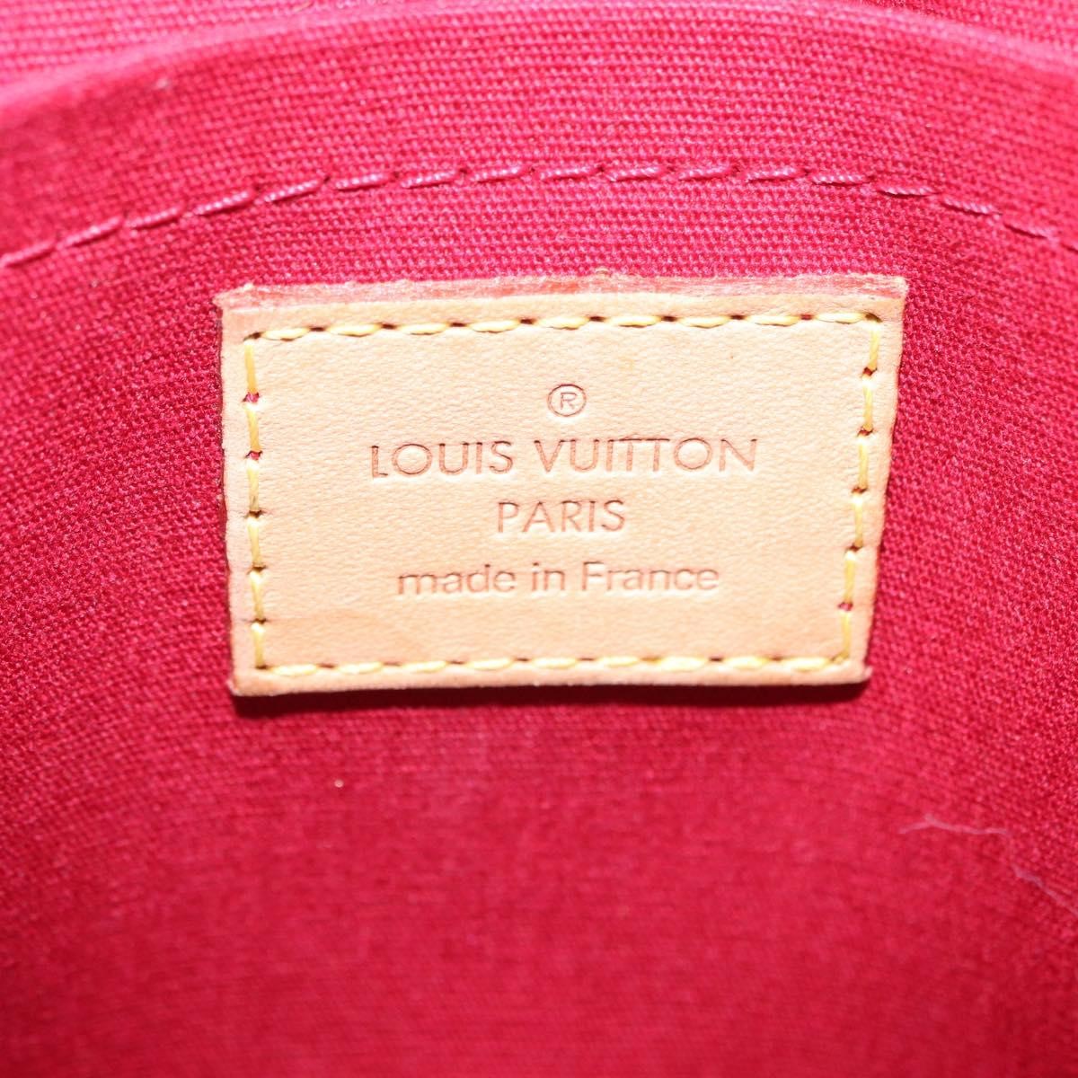 Louis Vuitton Rosewood Avenue Monogram Vernis, Red, Patent Leather, Handbag
