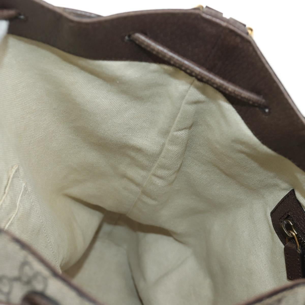 Gucci Neo Vintage Drawstring Bucket GG Coated Canvas, Beige, Canvas, Backpack