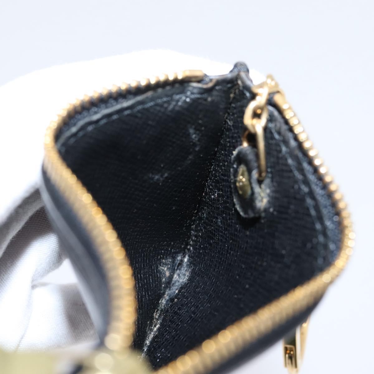 Louis Vuitton Pochette Clés Epi, Black, Leather, Wallet