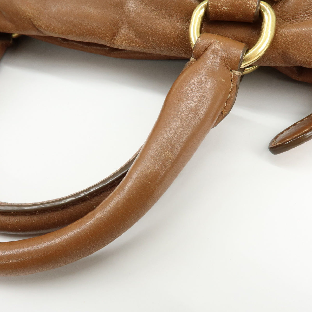 Prada Convertible Belted Satchel Soft Calf, Brown, Leather, Handbag