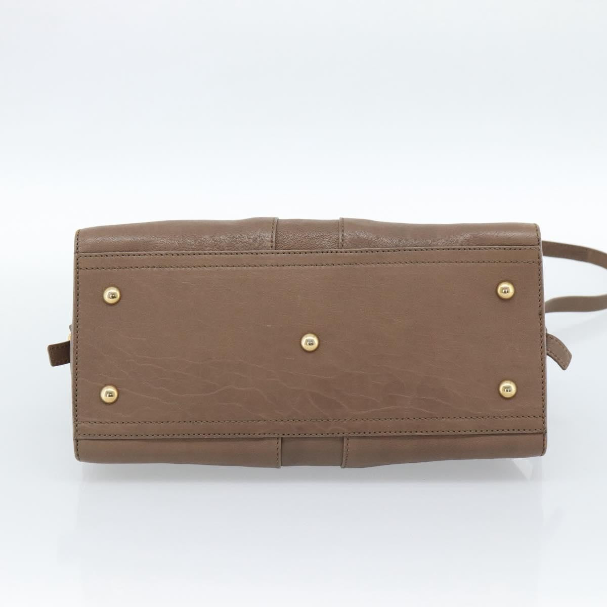 Saint Laurent Chyc Cabas Leather, Brown, Leather, Tote Bag
