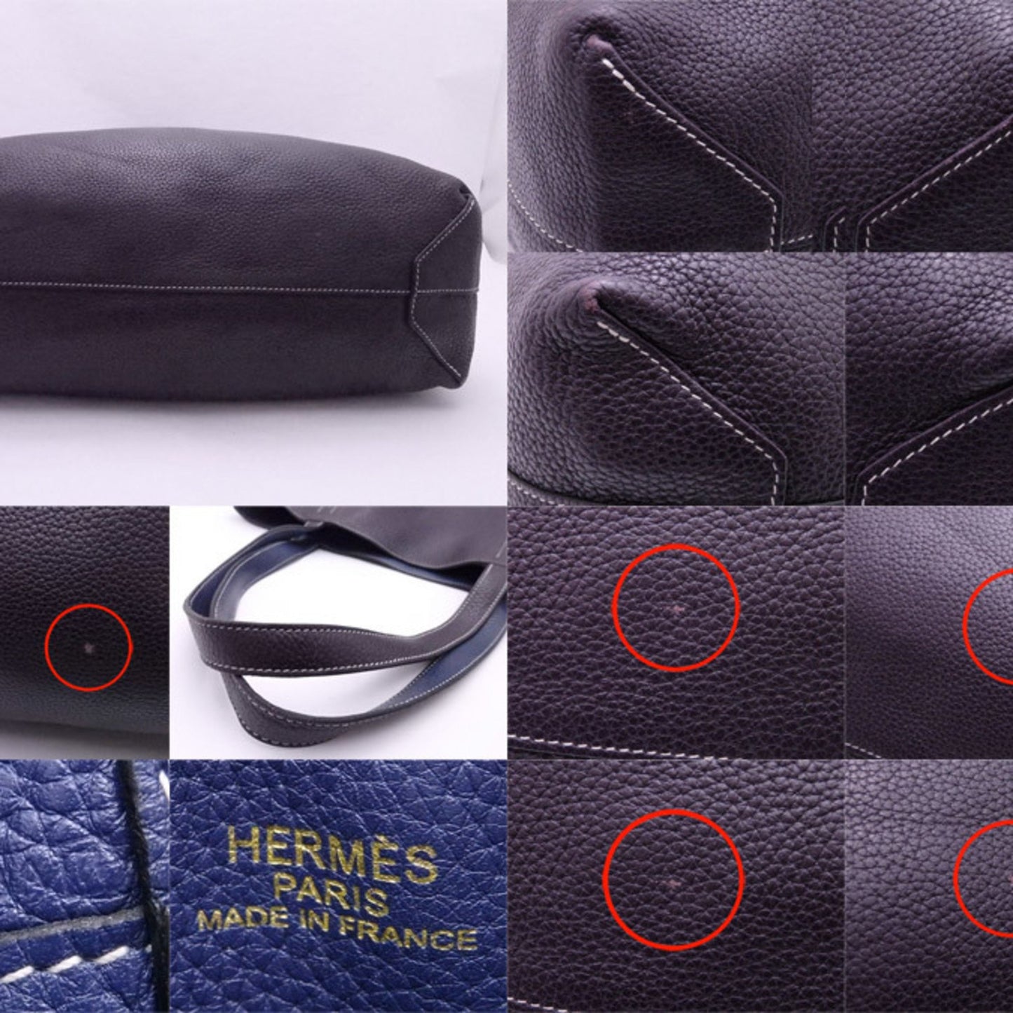 Hermès Double sens, Purple, Leather, tote