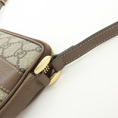 Gucci Ophidia GG Coated Canvas, Brown, Leather, Crossbody Bag