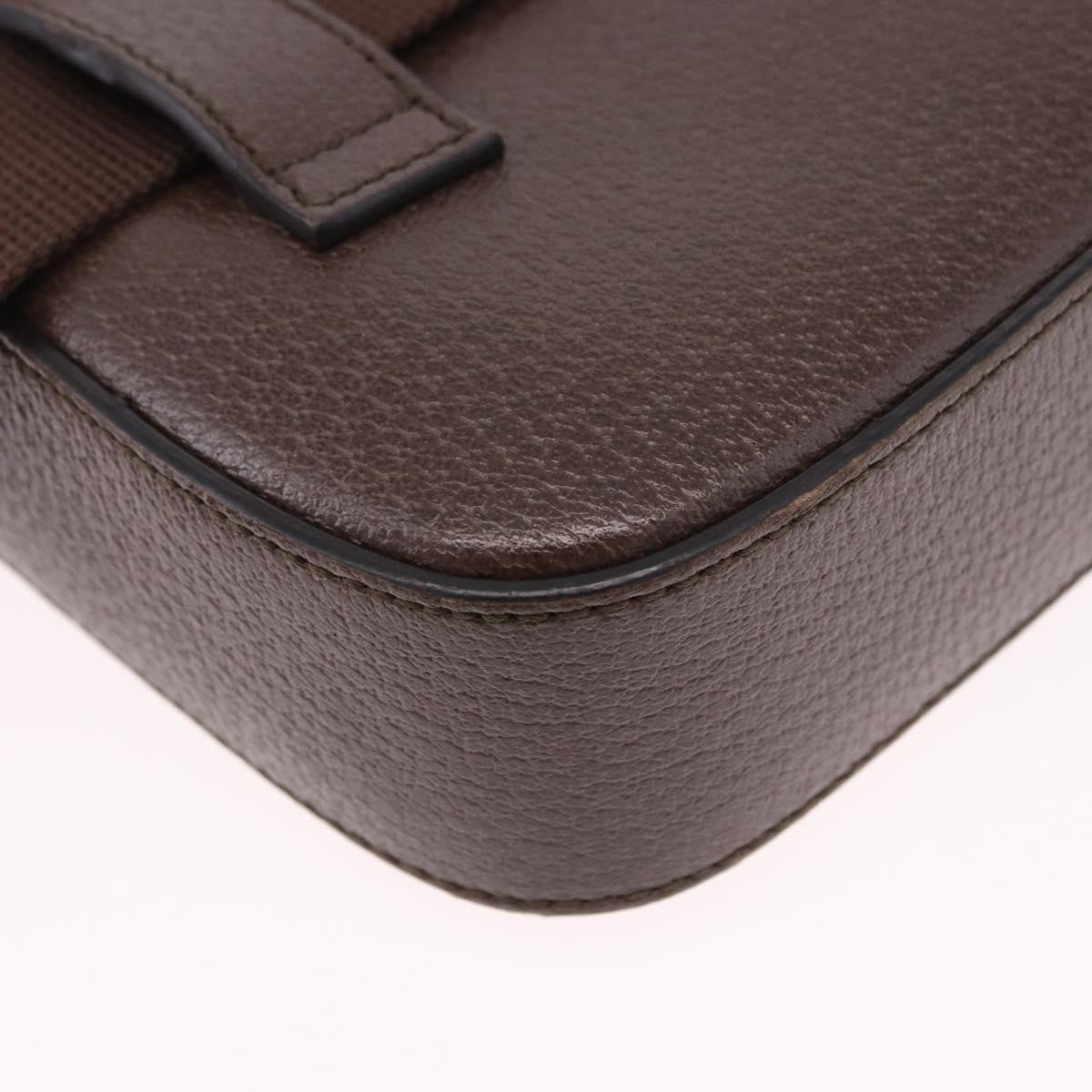 Gucci Aria 100th Anniversary Belt Printed Leather, Brown, Leather, Clutch