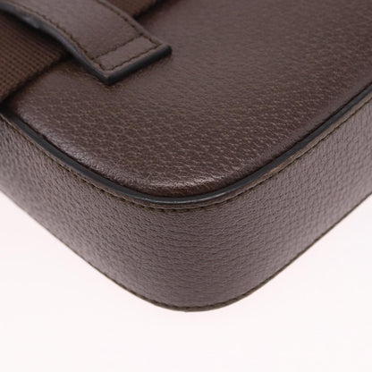 Gucci Aria 100th Anniversary Belt Printed Leather, Brown, Leather, Clutch