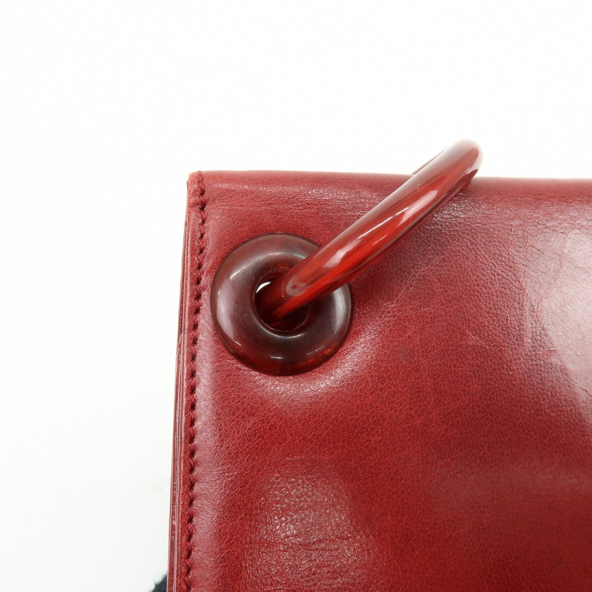 Prada Shoulder Leather, Red, Leather, Shoulder Bag