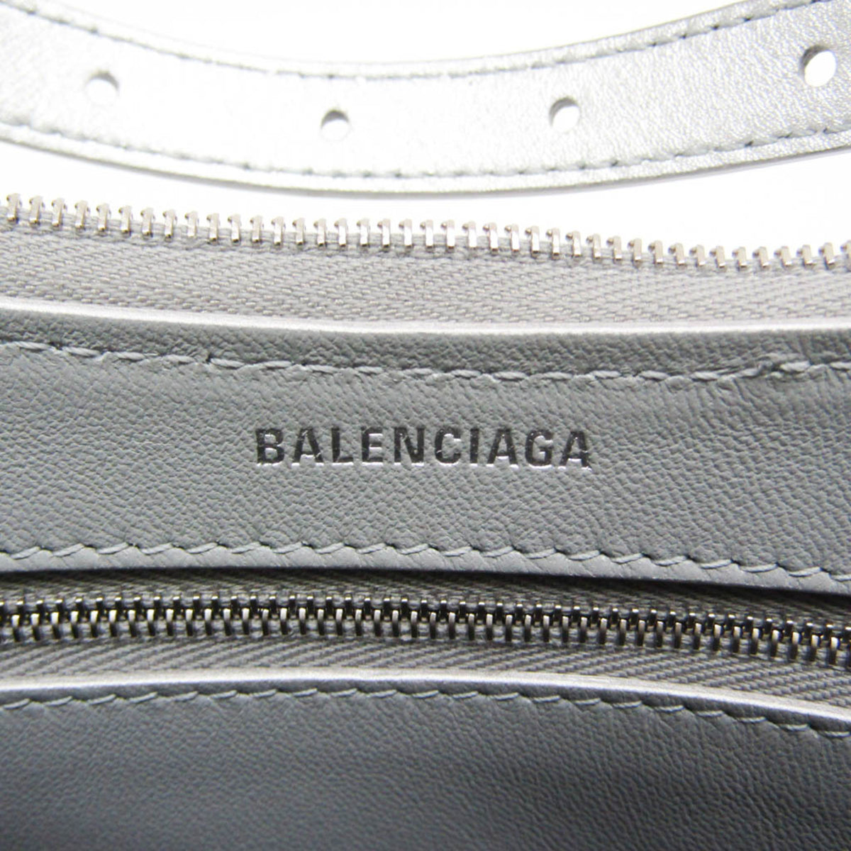 Balenciaga Mary Kate Sling Leather, Silver, Leather, Handbag