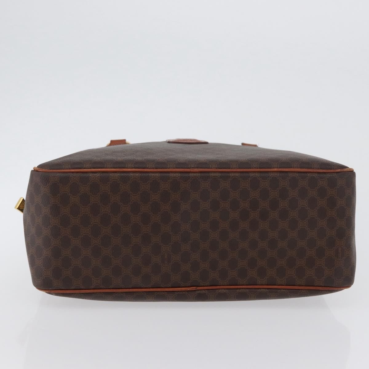 Celine Vintage Macadam Canvas and Leather, Brown, Canvas, Handbag