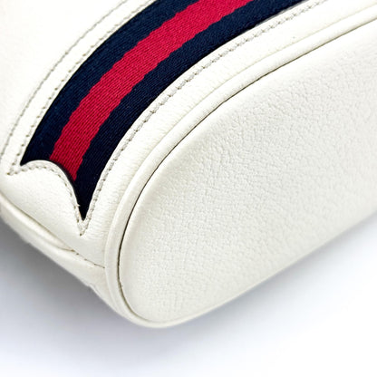 Gucci Ophidia Bucket Leather, White, Leather, Handbag