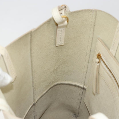 Celine Vertical Bi-Cabas Tote Leather, Beige, Leather, Tote Bag