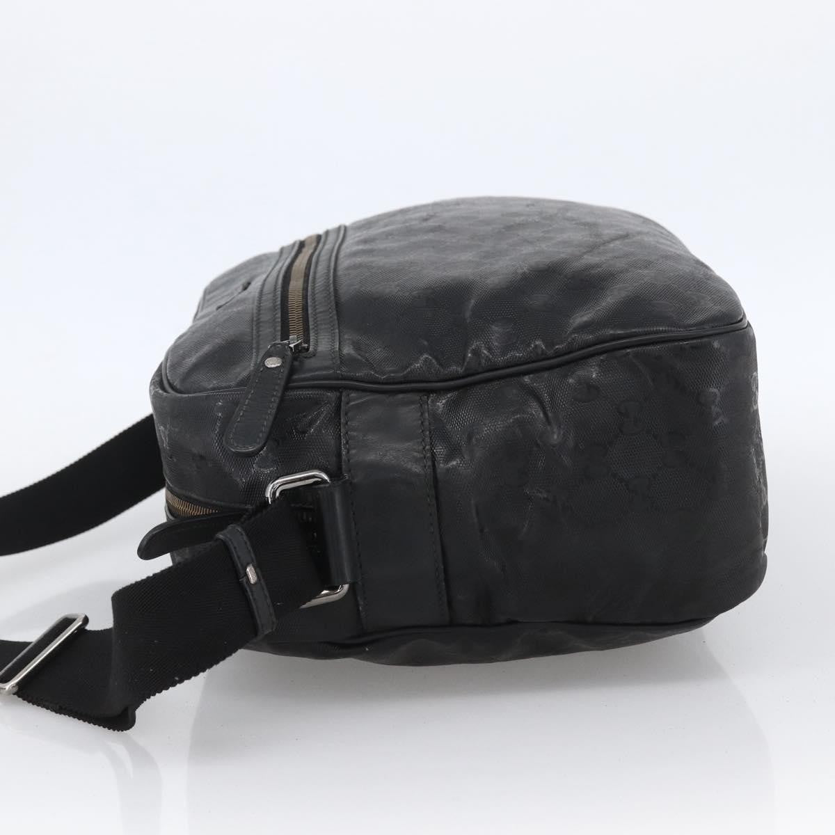 Gucci Zip Messenger GG Imprime, Black, Canvas, Shoulder Bag