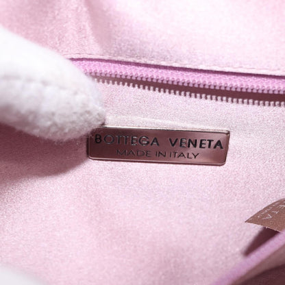 Bottega Veneta Flap Intrecciato Satin, Pink, Satin, Shoulder Bag