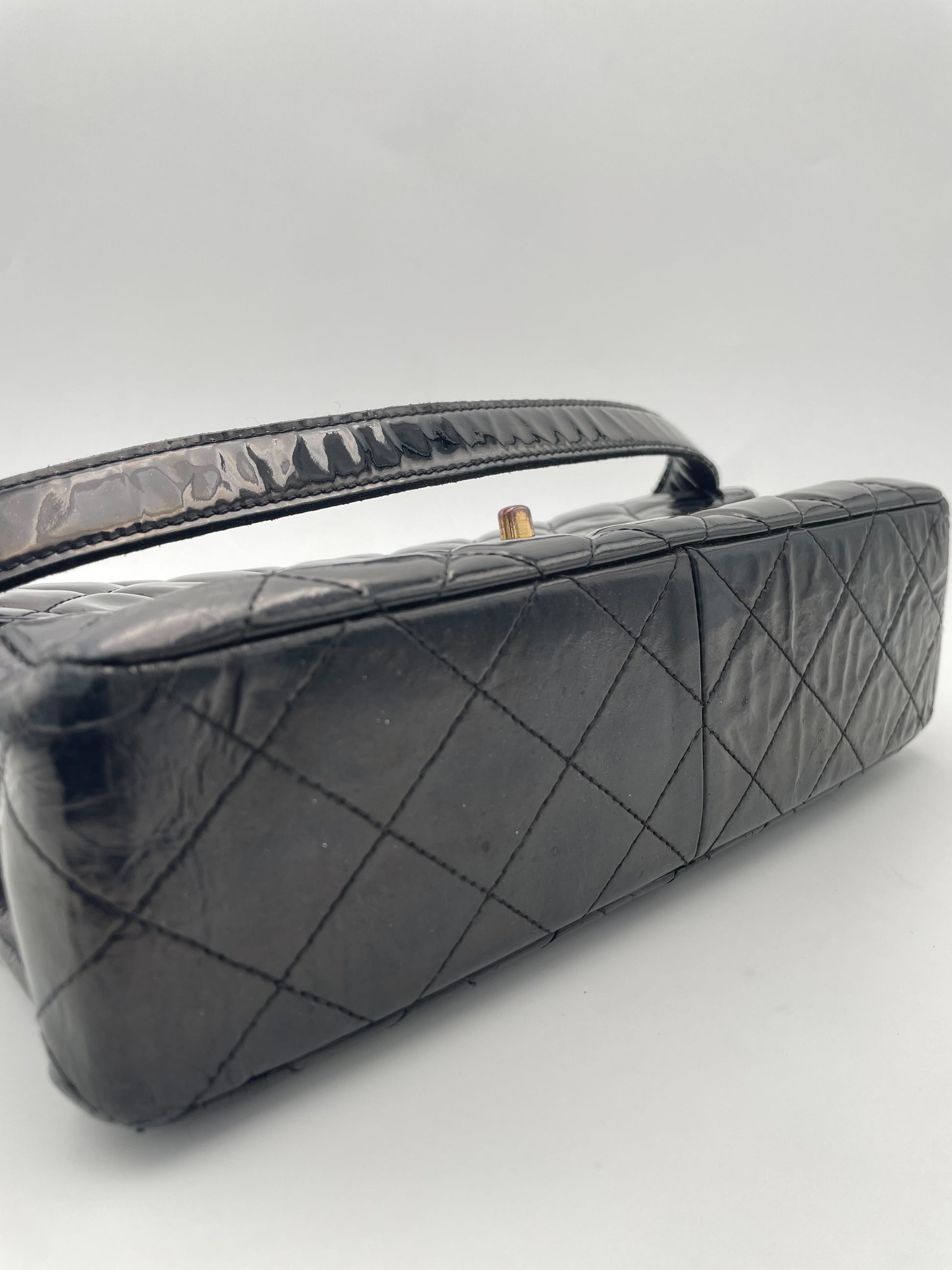 Chanel CHANEL - VTG 1996 Patent leather, BLACK, PATENT_LEATHER, Handbag