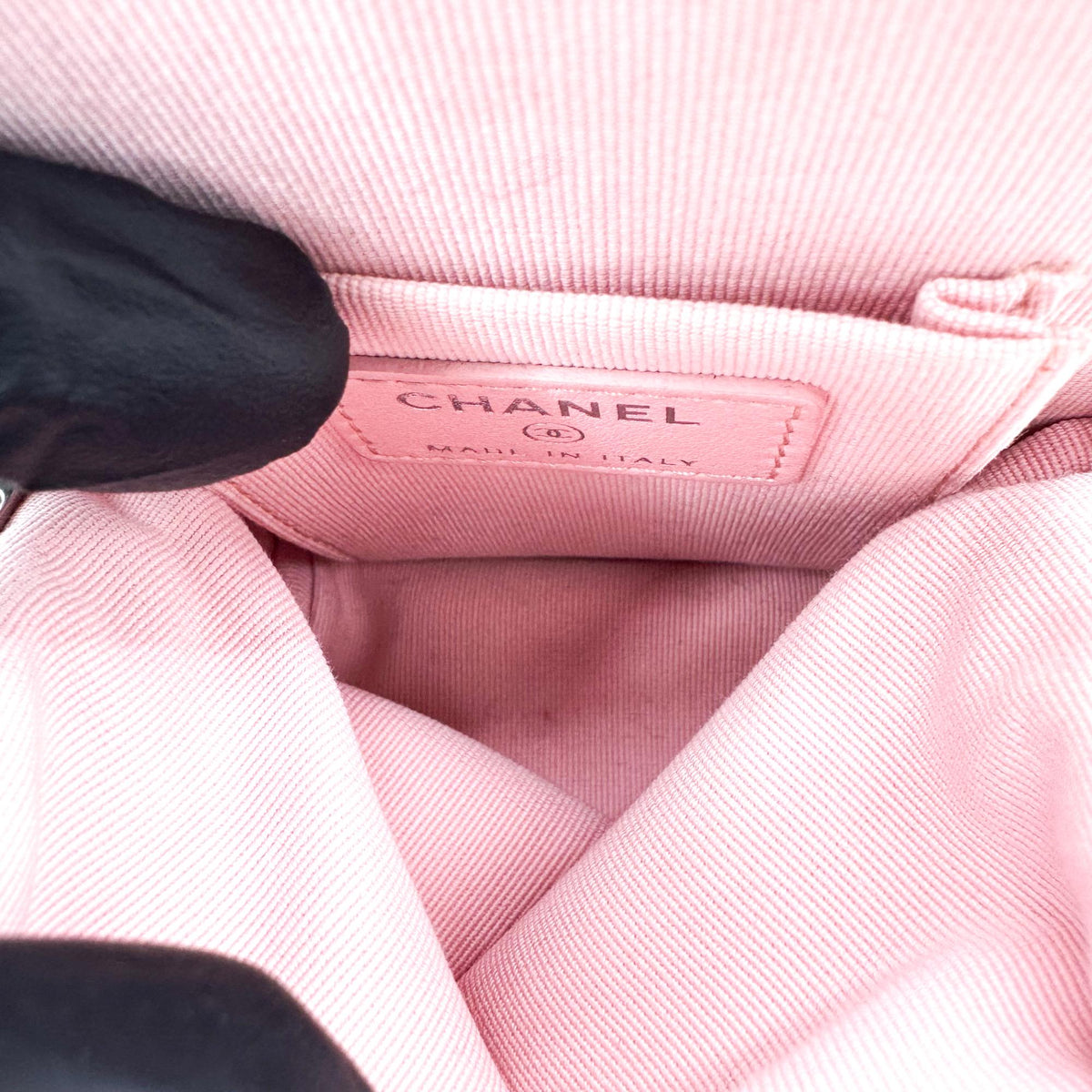 Chanel CC Frame Clutch with Chain Quilted Lambskin and Plexiglass, Beige, Leather, Clutch