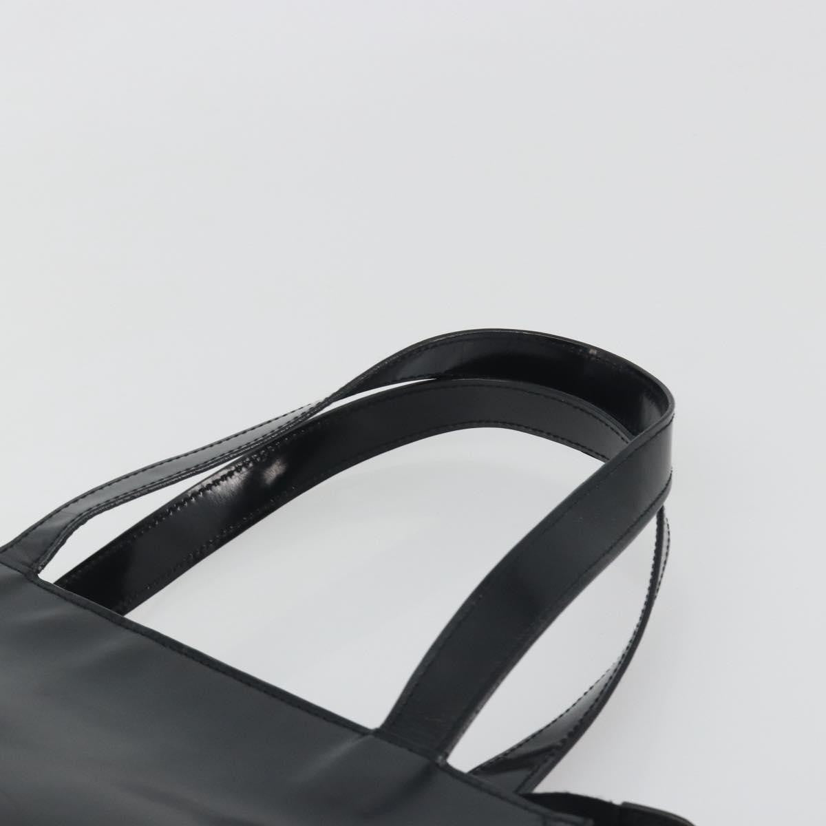 Chanel Vintage Embossed Logo Shoulder Patent, Black, Patent Leather, Tote Bag