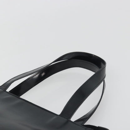 Chanel Vintage Embossed Logo Shoulder Patent, Black, Patent Leather, Tote Bag