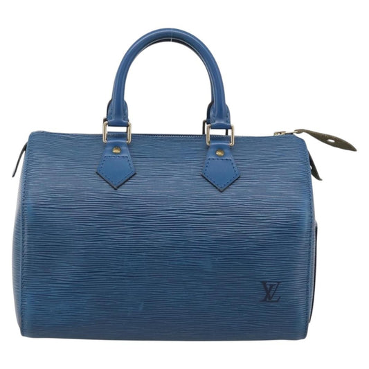 Louis Vuitton Speedy Epi Leather, Blue, Leather, Handbag