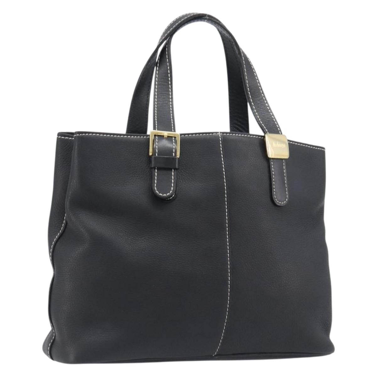Burberry Vintage Leather, Black, Leather, Tote Bag