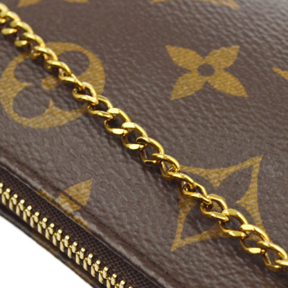 Louis Vuitton Mini pochette accessoires Canvas, Brown, Canvas, Clutch