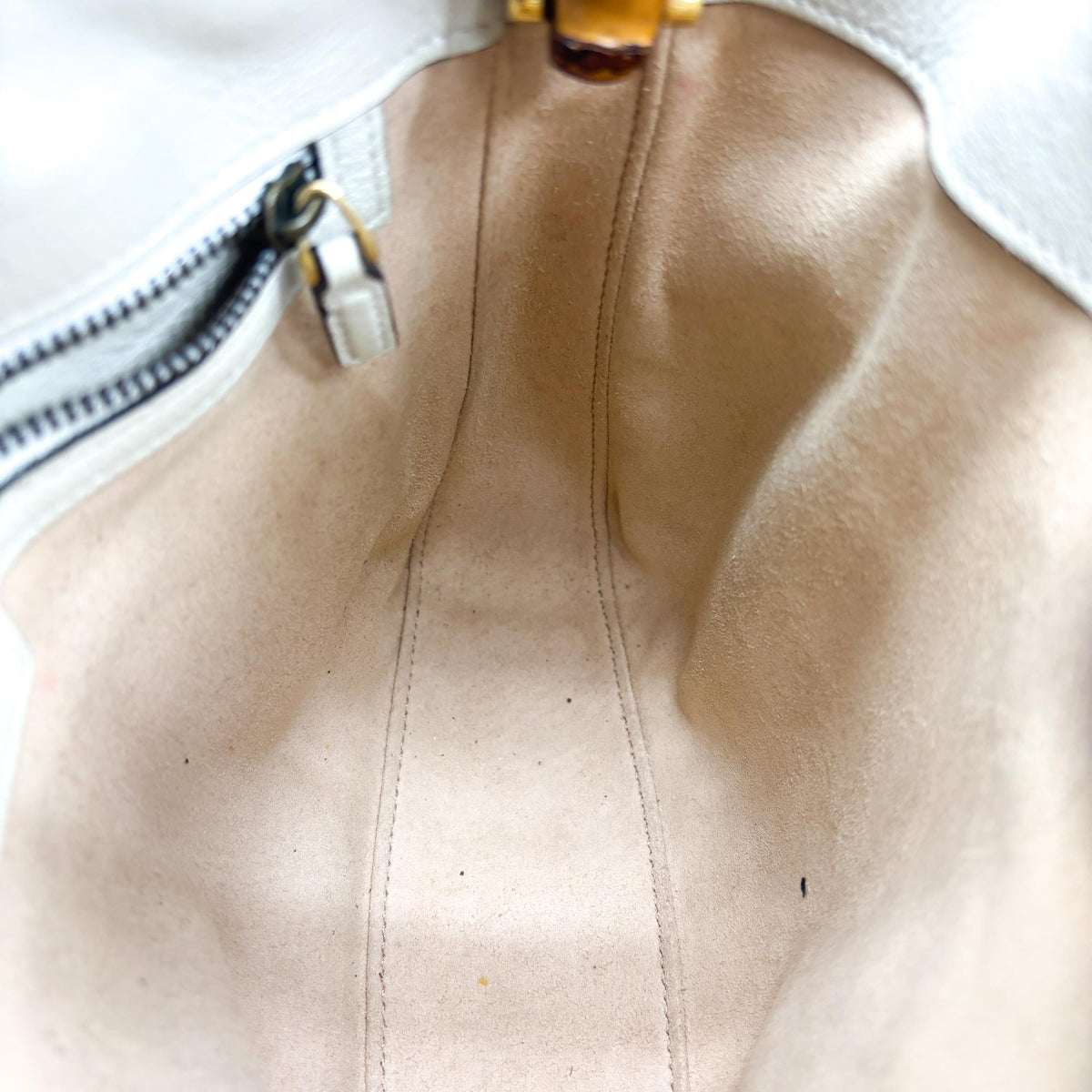 Gucci Diana Bamboo Leather, Beige, Leather, Shoulder Bag