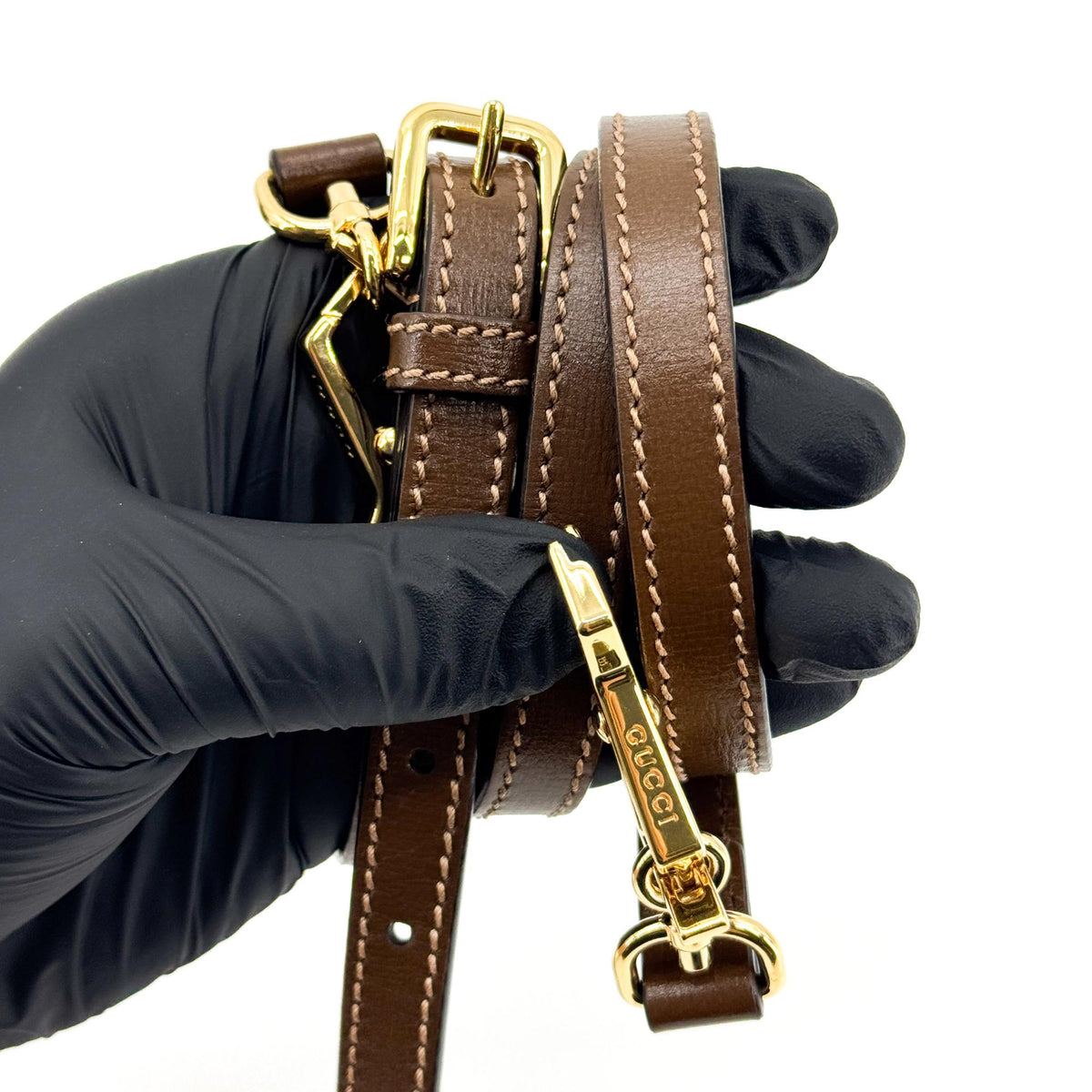Gucci Horsebit 1955 Top Handle GG Coated Canvas with Leather, Brown, Canvas, Handbag