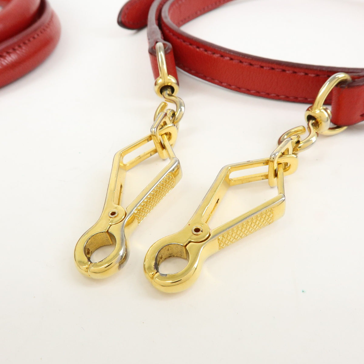 Miu Miu Madras Convertible Lock Leather, Red, Leather, Tote Bag