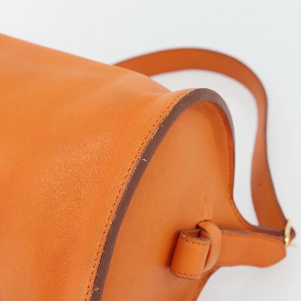Hermes Sac Doremi Leather, Orange, Leather, Shoulder Bag