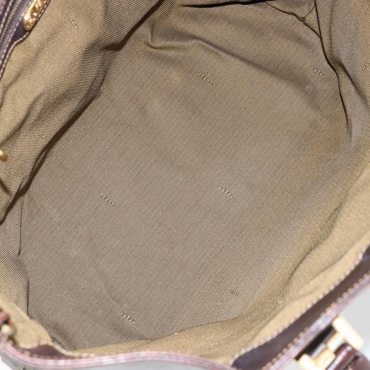 Fendi Vintage Zip Tote Zucca Canvas, Brown, Canvas, Tote Bag