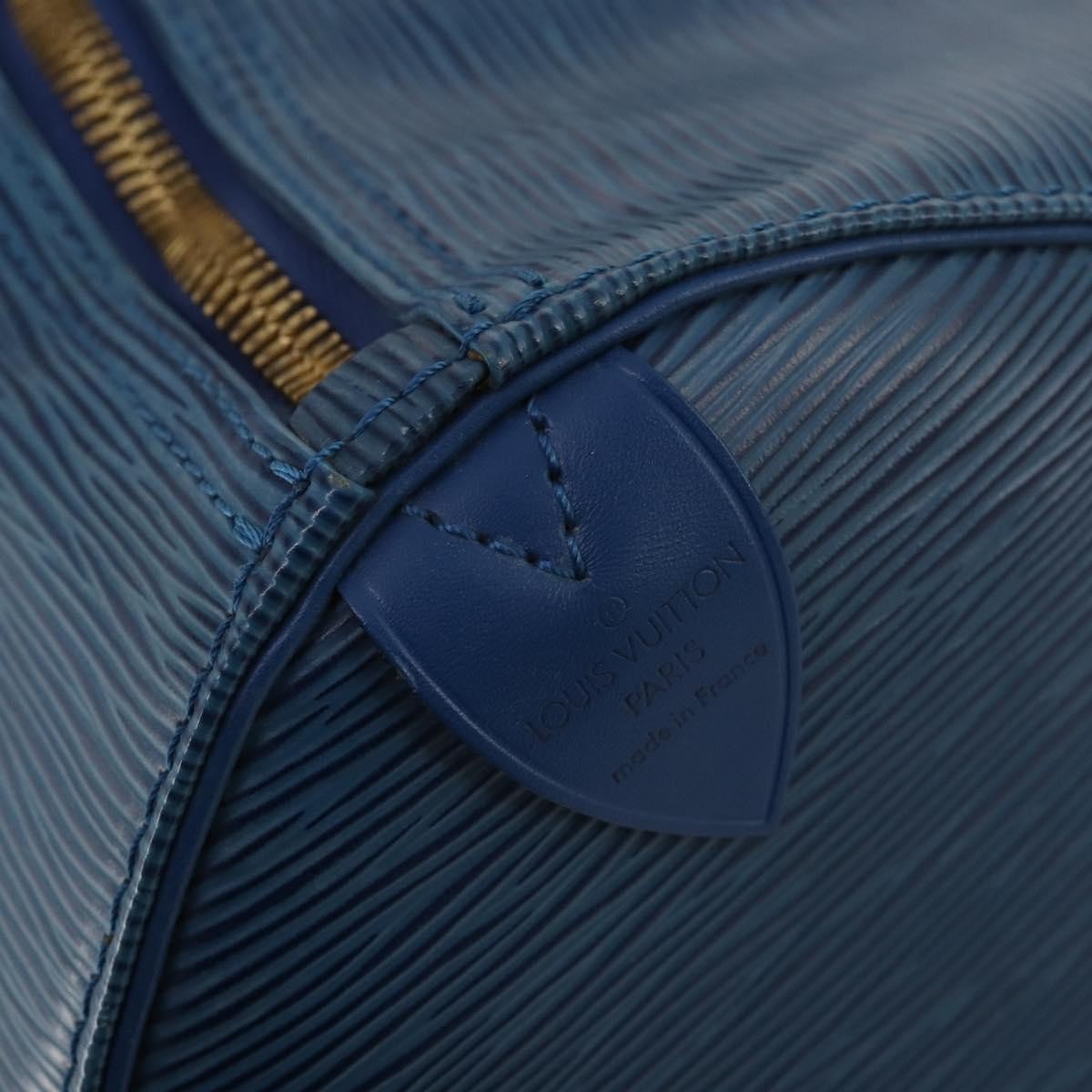 Louis Vuitton Keepall Bag Epi Leather, Blue, Leather, Travel Bag