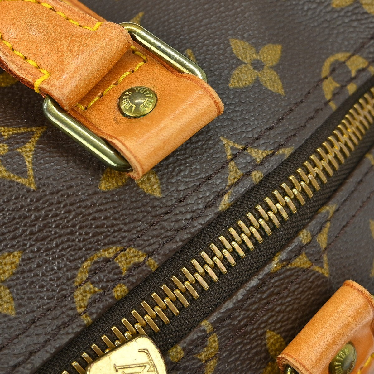 Louis Vuitton Keepall Monogram, Brown, Canvas, Travel Bag