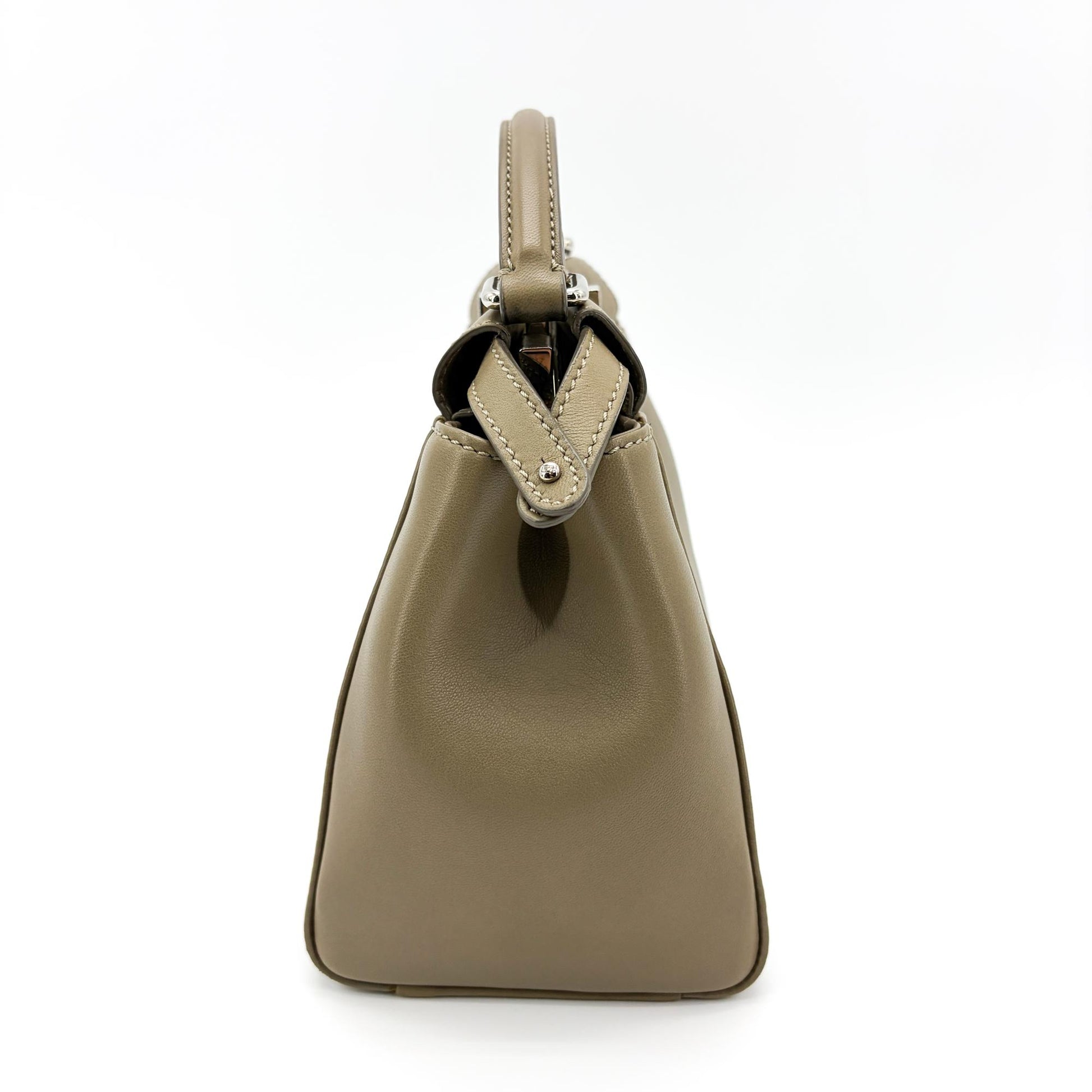 Fendi Peekaboo Ombre Leather, Beige, Leather, Handbag
