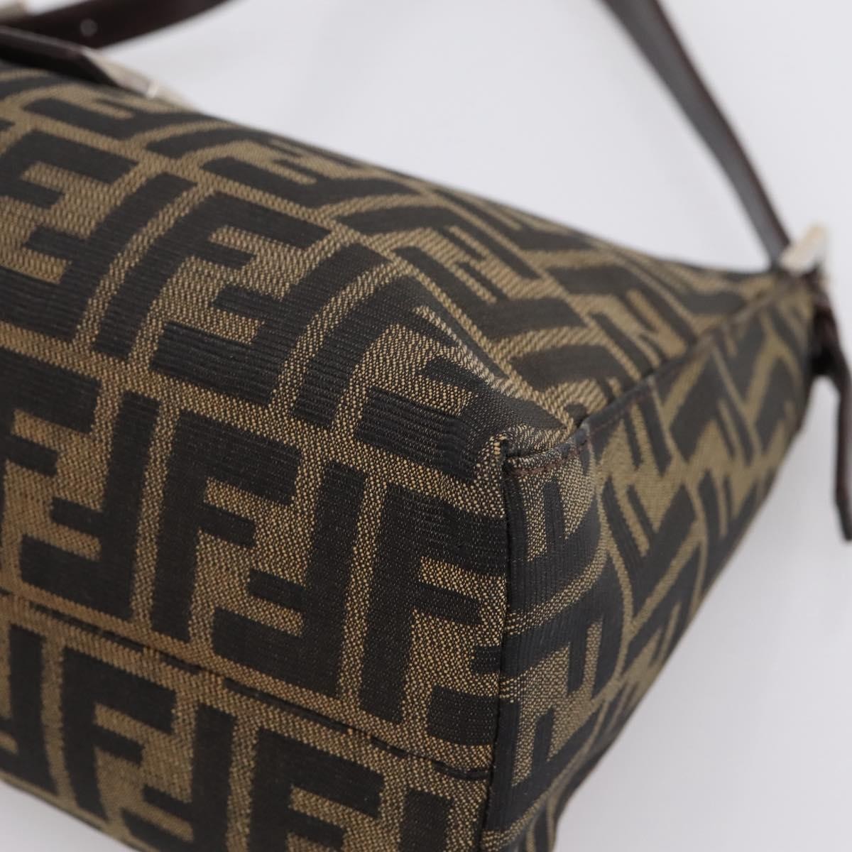 Fendi Mamma Baguette Shoulder Bag Zucca Canvas, Black, Canvas, Handbag