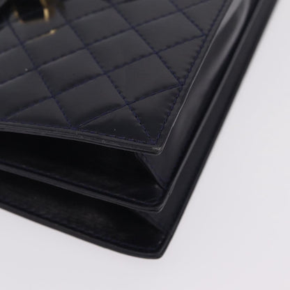 Saint Laurent Vintage Shoulder bag Leather, Navy, Leather, Shoulder Bag