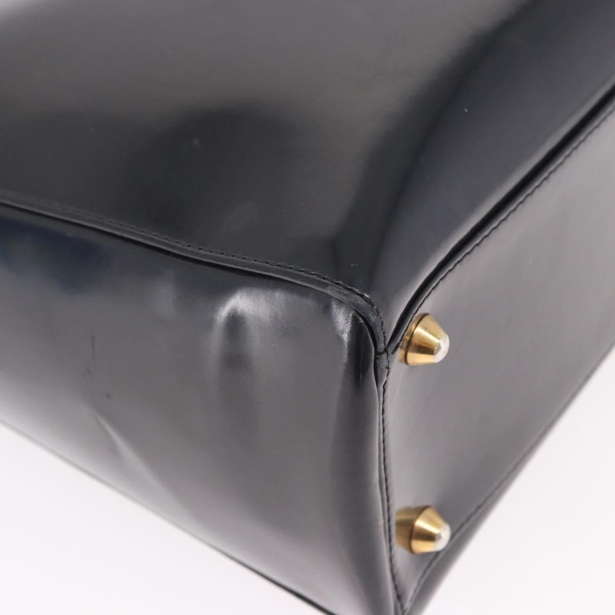 Christian Dior Vintage Lady Dior Patent, Black, Patent Leather, Handbag