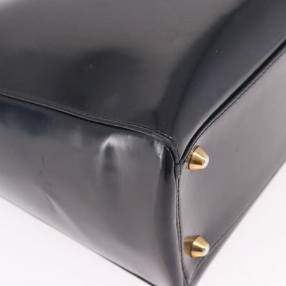 Christian Dior Vintage Lady Dior Patent, Black, Patent Leather, Handbag
