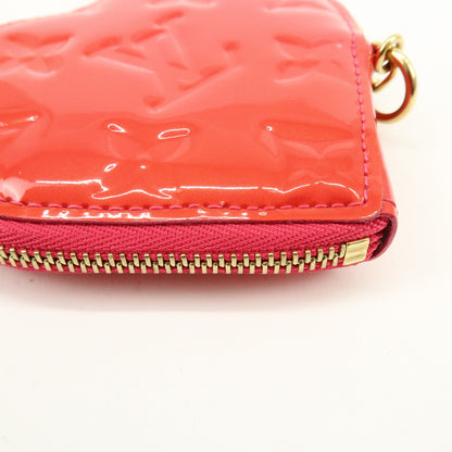 Louis Vuitton Heart Coin Purse Monogram Vernis, Pink, Patent Leather, Clutch