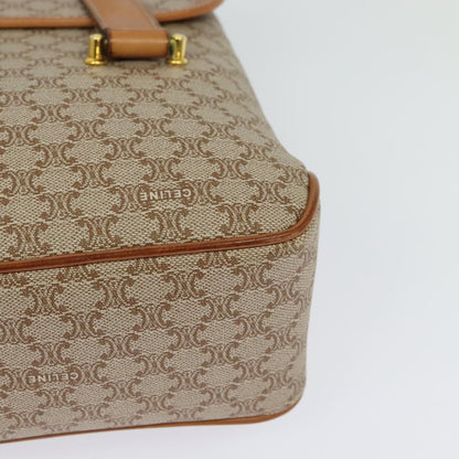 Celine Vintage Macadam Canvas and Leather, Beige, Canvas, Handbag