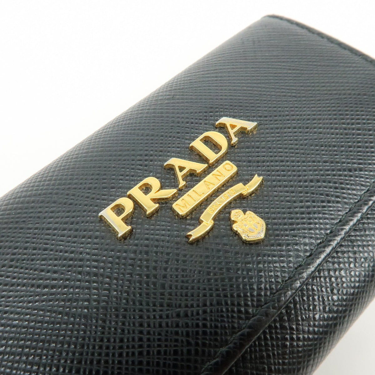 Prada Flap Saffiano Leather, Black, Leather, Wallet